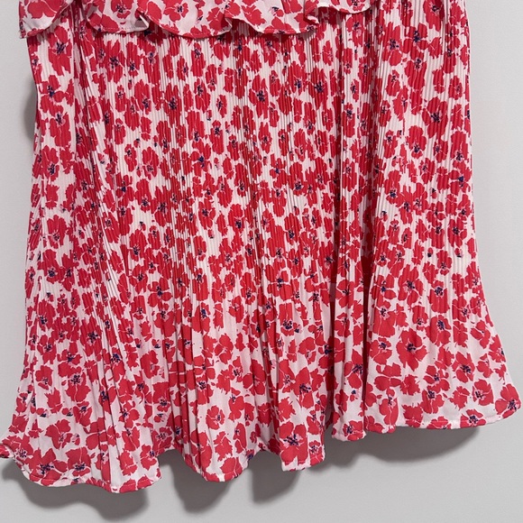 VOY Coral Pleated Floral Skirt - Picture 4 of 8